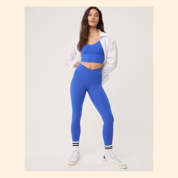 OFFLINE by Aerie Real Me High Waisted Crossover Legging, Blue, Size L - Picture 4 of 4